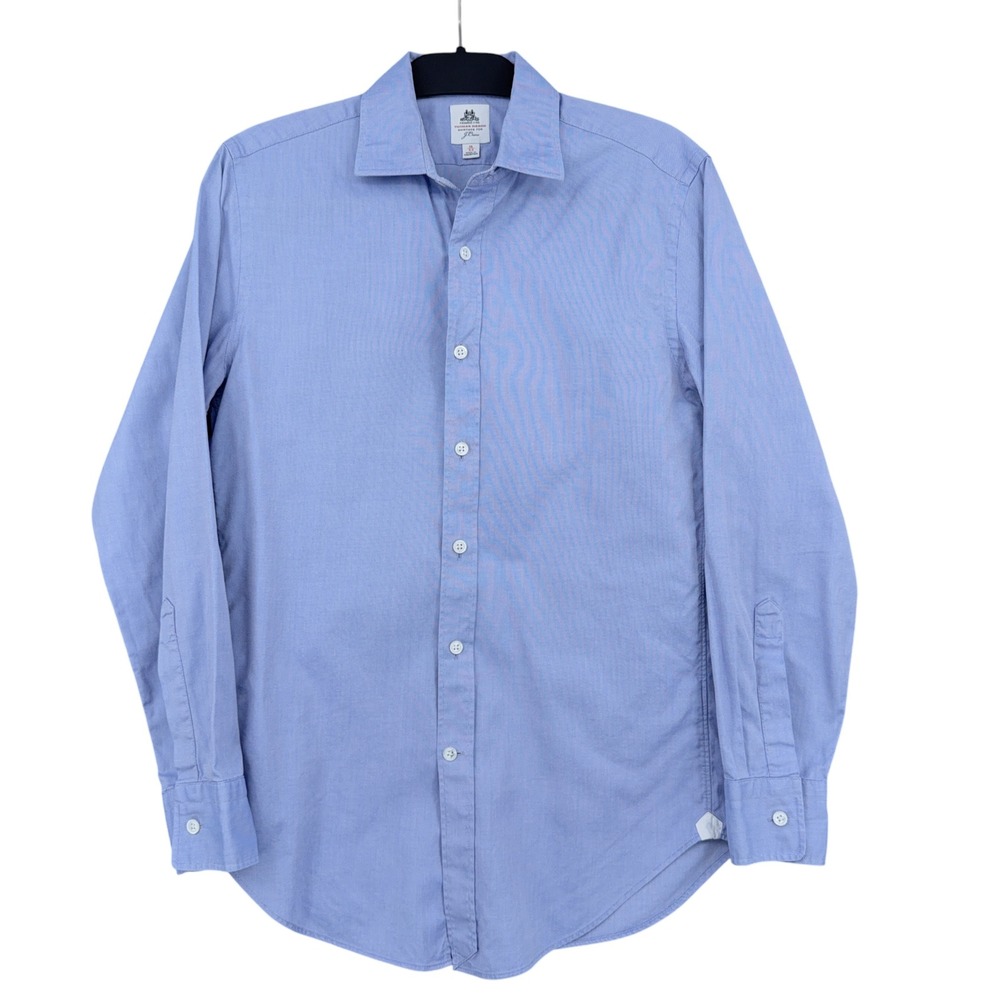 J.Crew Thomas Mason Button Down Shirt Mens 15/33 100% Cotton Blue